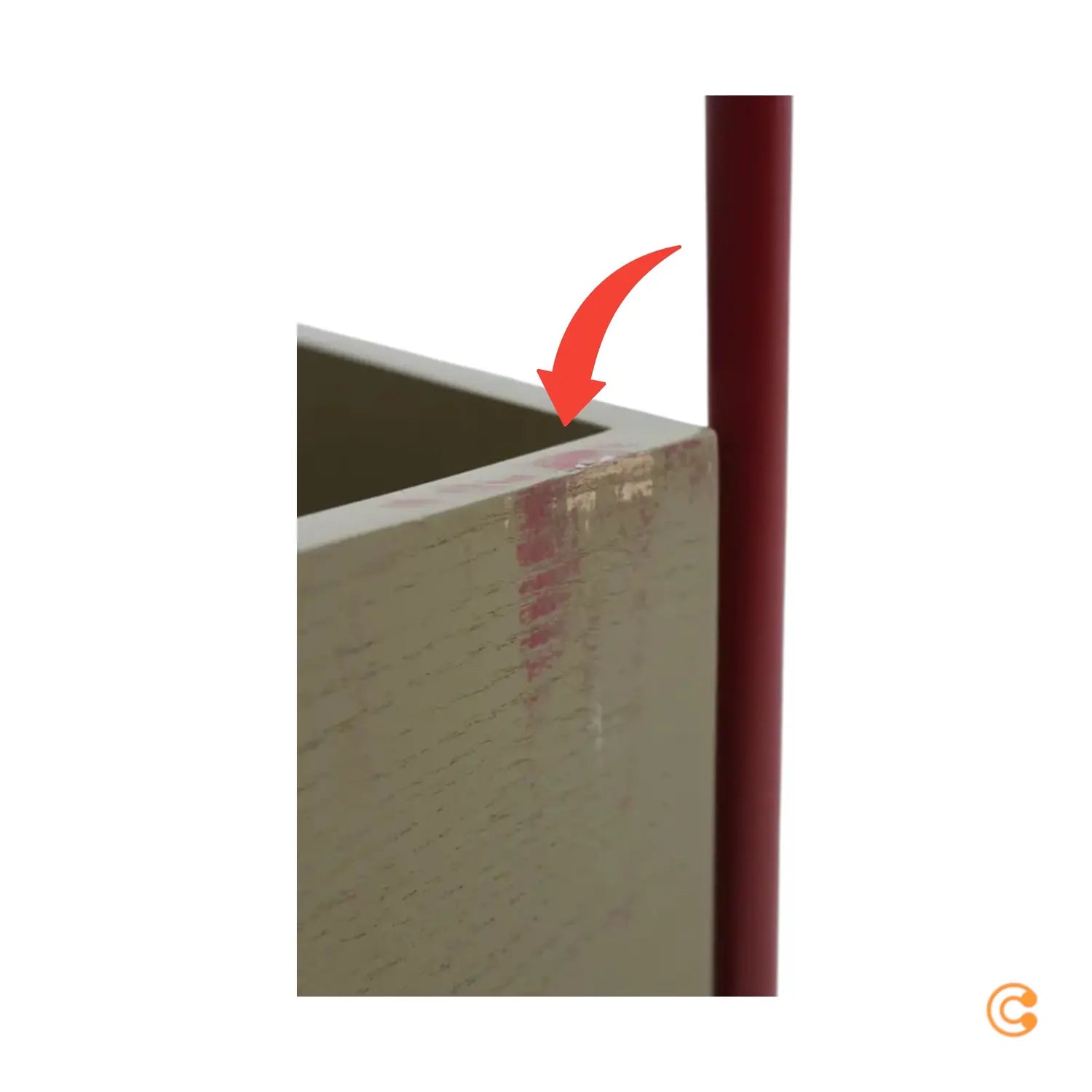 C-Ware Hübsch Interior Fresh Trolley Wagen H70cm Khaki Burgundy Esche Siehe Text/Foto - 5712772127162