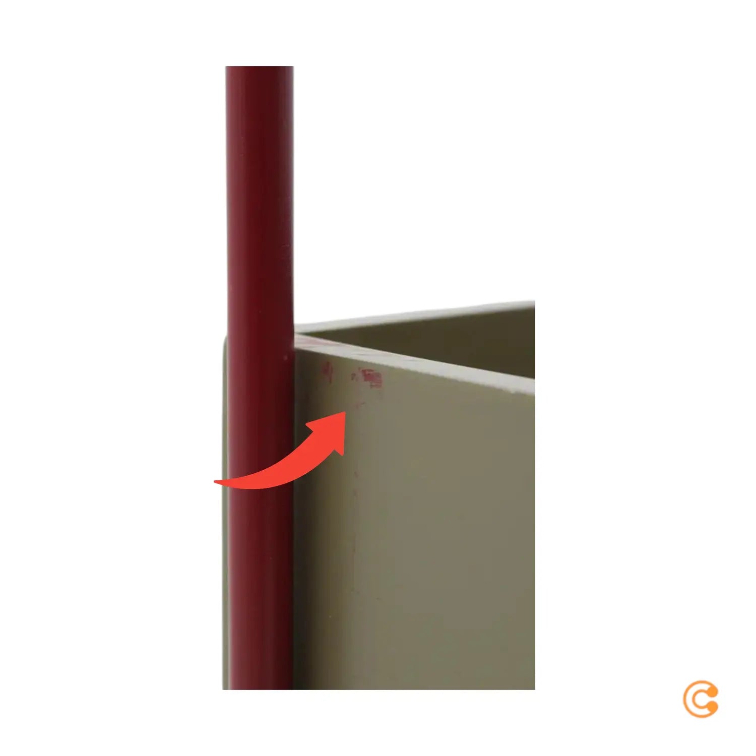 C-Ware Hübsch Interior Fresh Trolley Wagen H70cm Khaki Burgundy Esche Siehe Text/Foto - 5712772127162