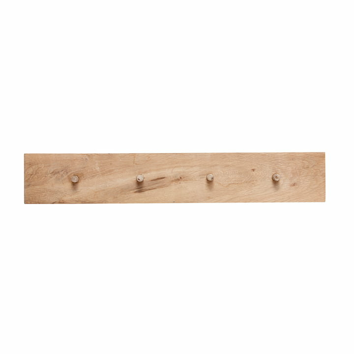 Hübsch Interior Hakenleiste Garderobe Wandgardeobe 4 Haken Länge 60 Cm Eiche B-Ware - 5712772105887