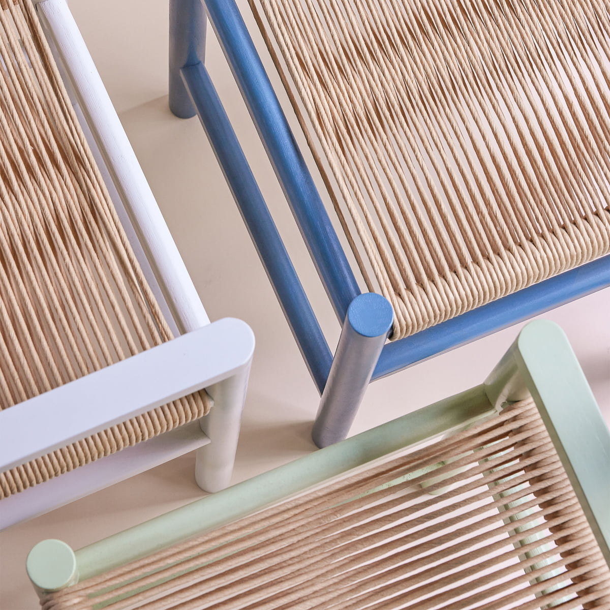 Hübsch Interior Bank Sitzbank Eichenholz Papierschnur Hellgrau 60 Cm Heritage B-Ware - 5712772138533