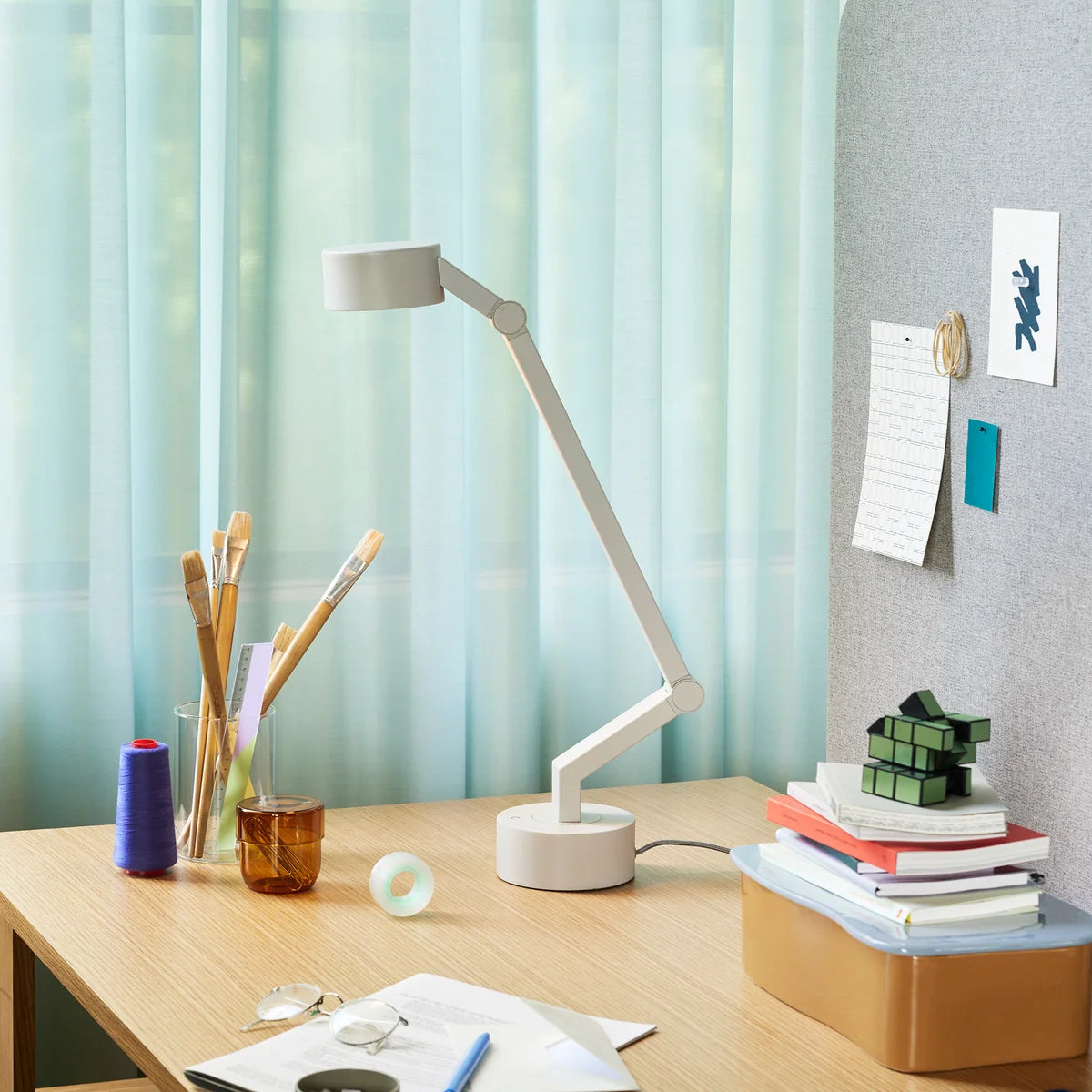 Tischleuchte Lampe Hübsch Interior Verve LED hellgrau Leuchte Licht Beleuchtung - 5712772140642