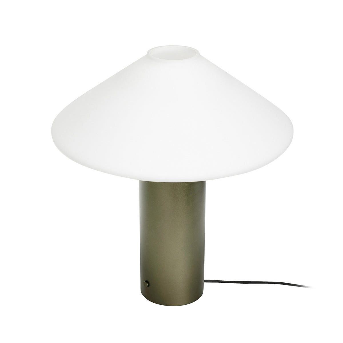 Hübsch Tischleuchte Lampe Orbit Dunkelgrün Weiß Eisen Glas Schalter Dimmbar - 5712772134153