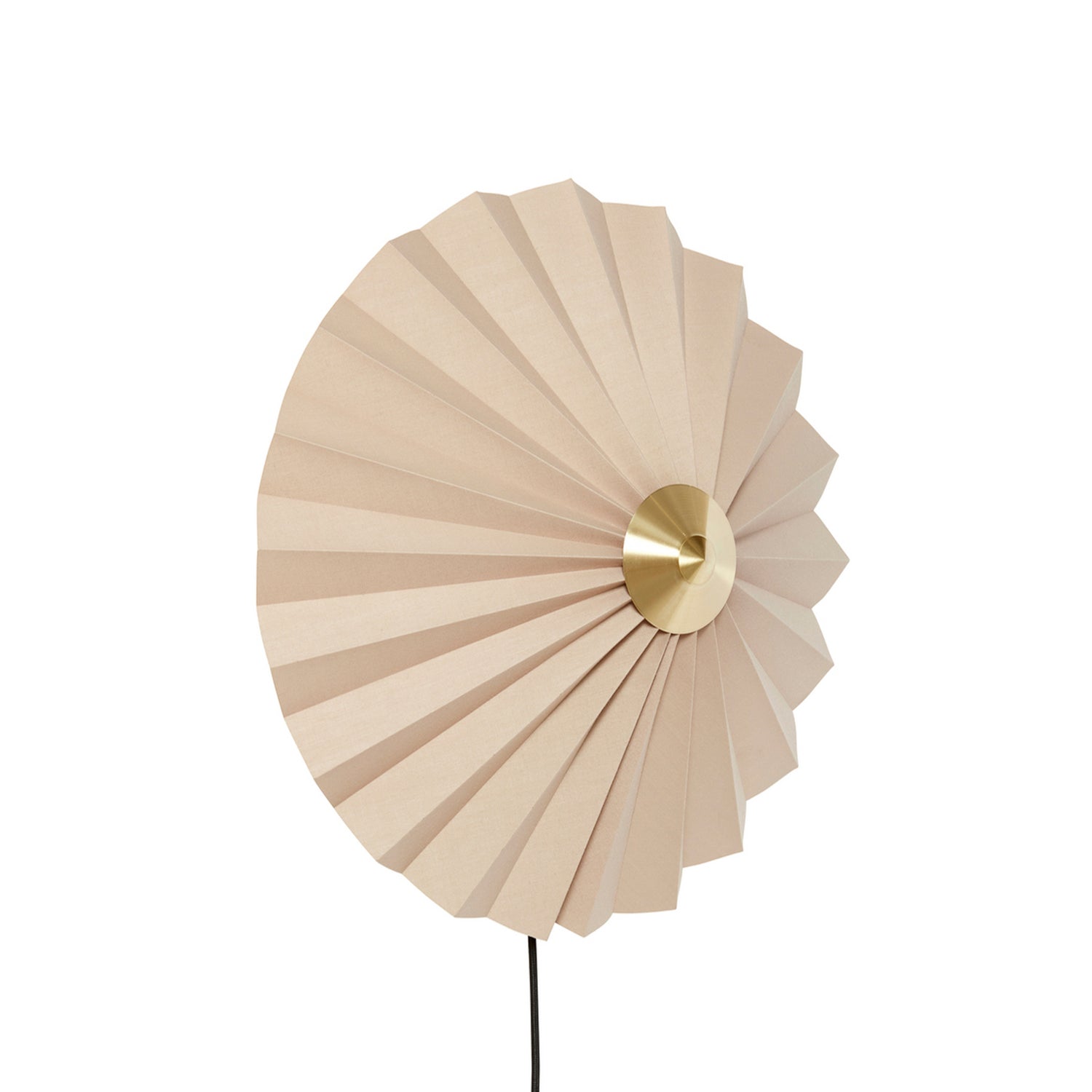 B-Ware Hübsch Wandleuchte Lampe Pliss Beige Eisen Stoff E27 Kabel Hauptbeleuchtung - 5712772112786