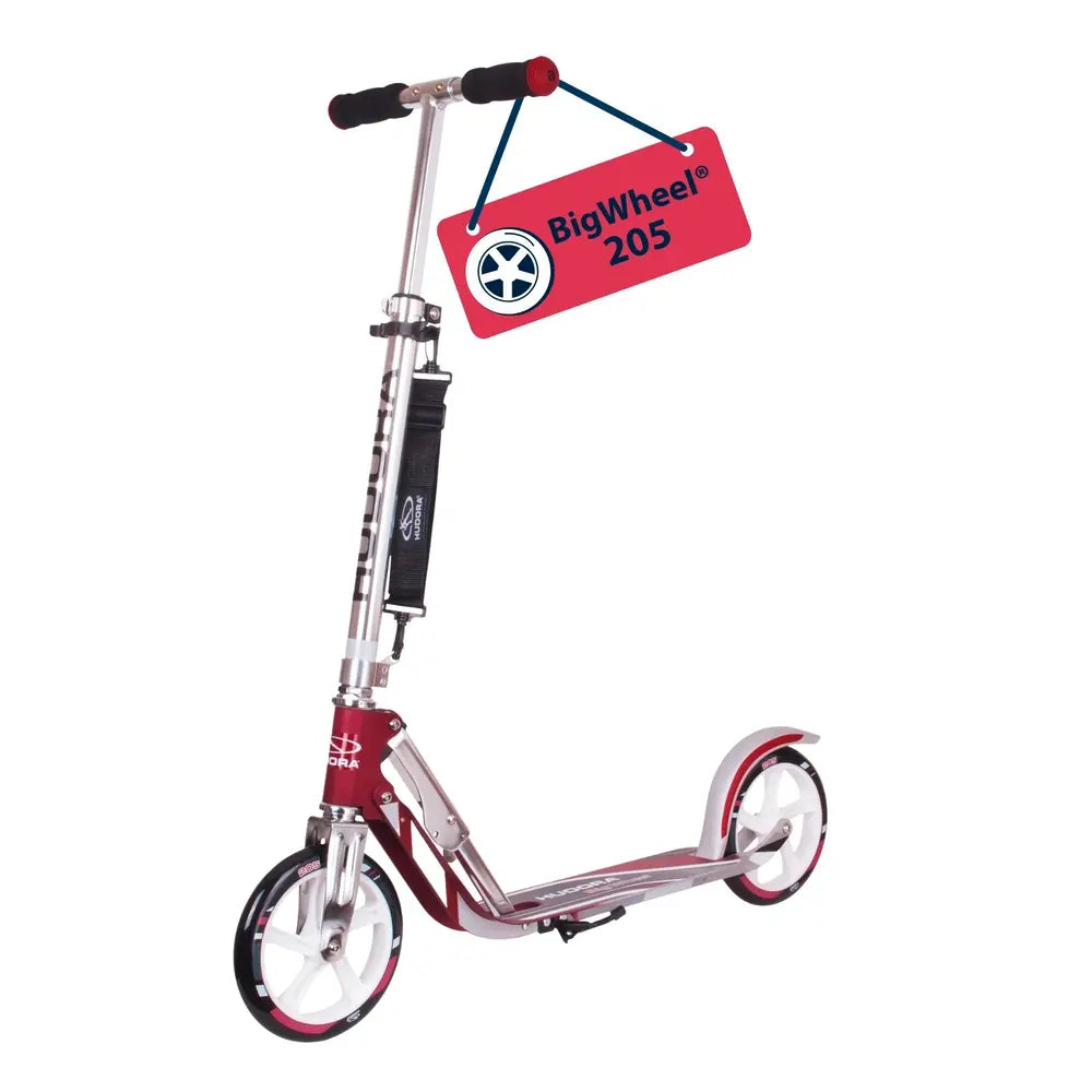 B-Ware Hudora Big Wheel 205 Tretroller Scooter Aluminium Magenta Silber Höhenverstellbar - 4005998189511