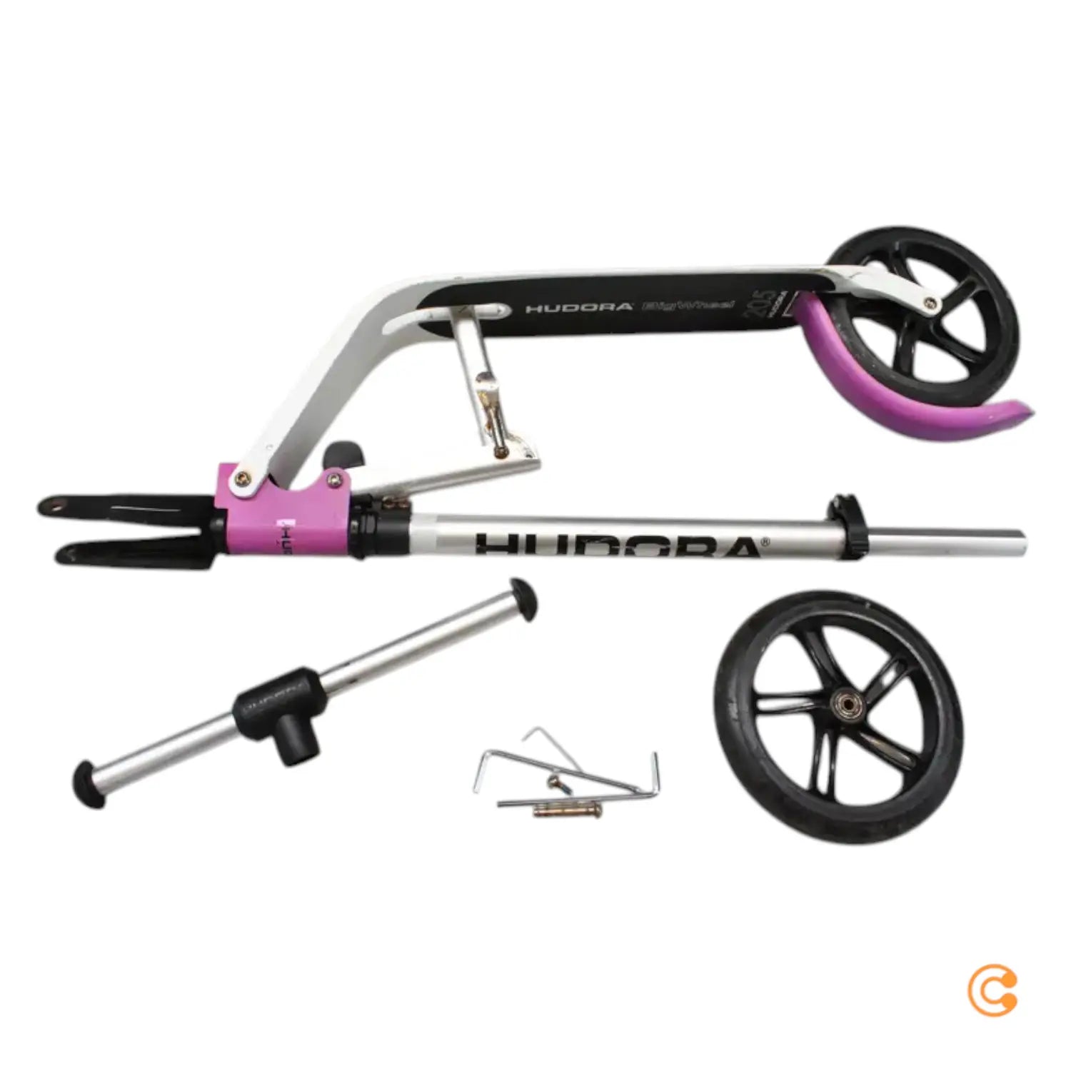 C-Ware Hudora Roller Scooter Tretroller Big Wheel Pure Aluminium Klapp Siehe Text/Foto - 4005998859483
