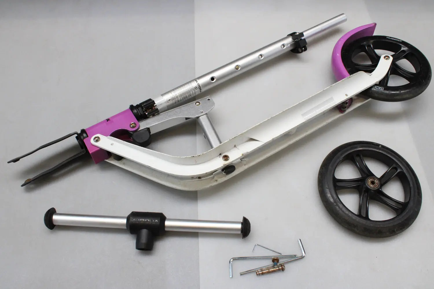 C-Ware Hudora Roller Scooter Tretroller Big Wheel Pure Aluminium Klapp Siehe Text/Foto - 4005998859483