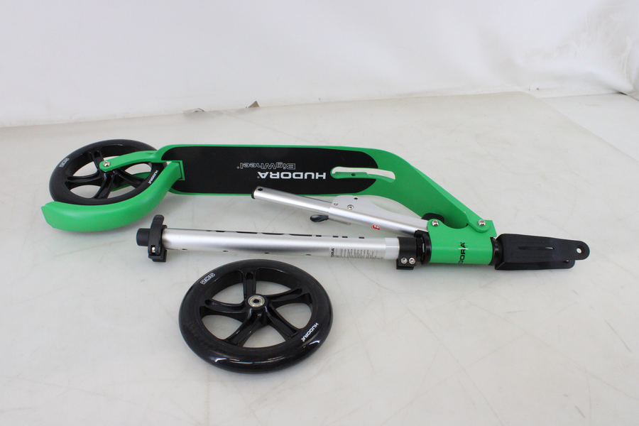 Hudora City Scooter Roller Big Wheel Tretroller 205mm Silber Grün Siehe Text C-Ware - 4005998859025