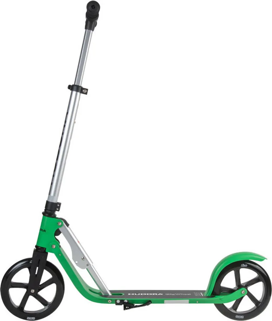 Hudora City Scooter Roller Big Wheel Tretroller 205mm Silber Grün Kickroller B-Ware - 4005998859025
