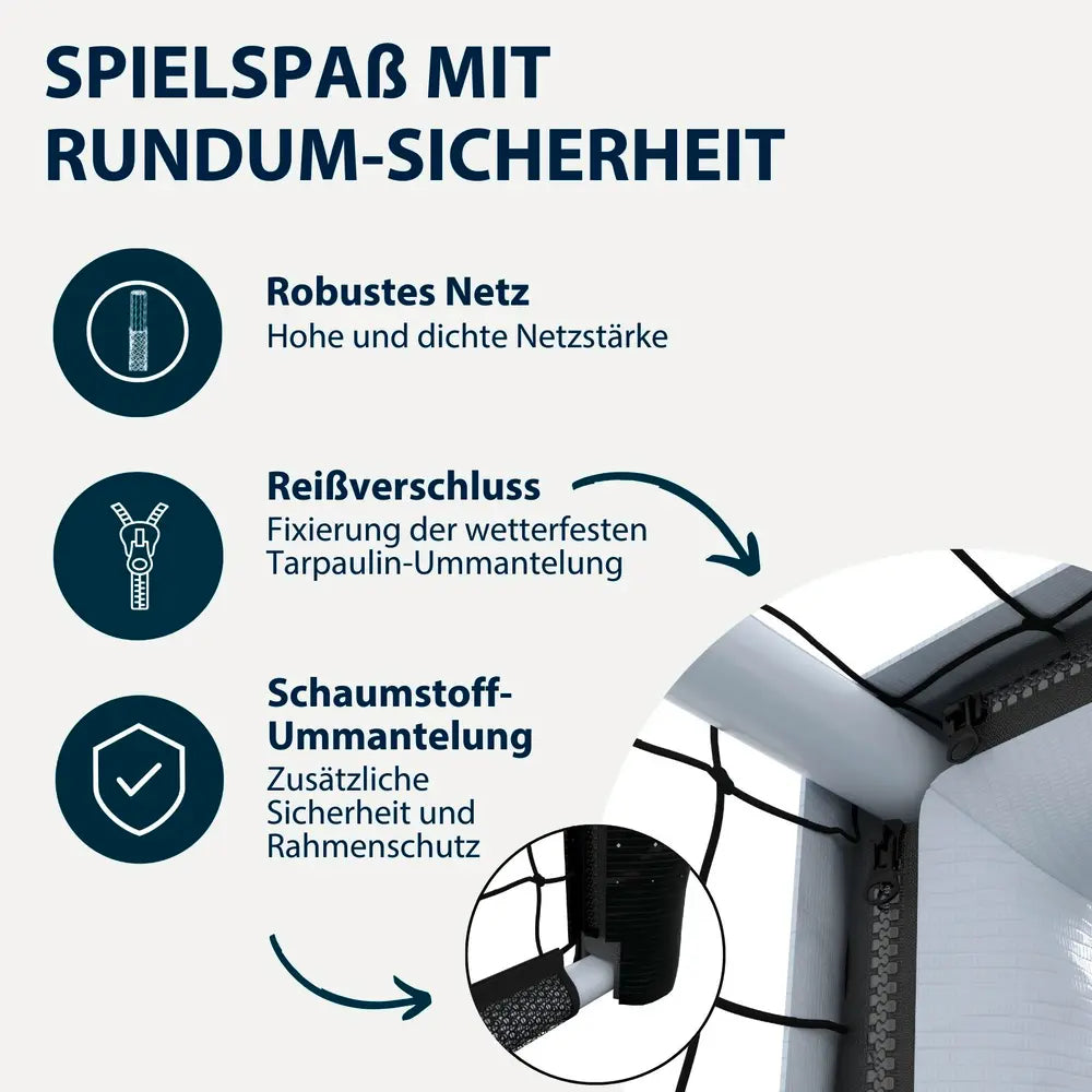 B-Ware Hudora Fußballtor Torrahmen Fußballnetz Advanced 300 White Schnelle Netzmont773 - 4005998770450