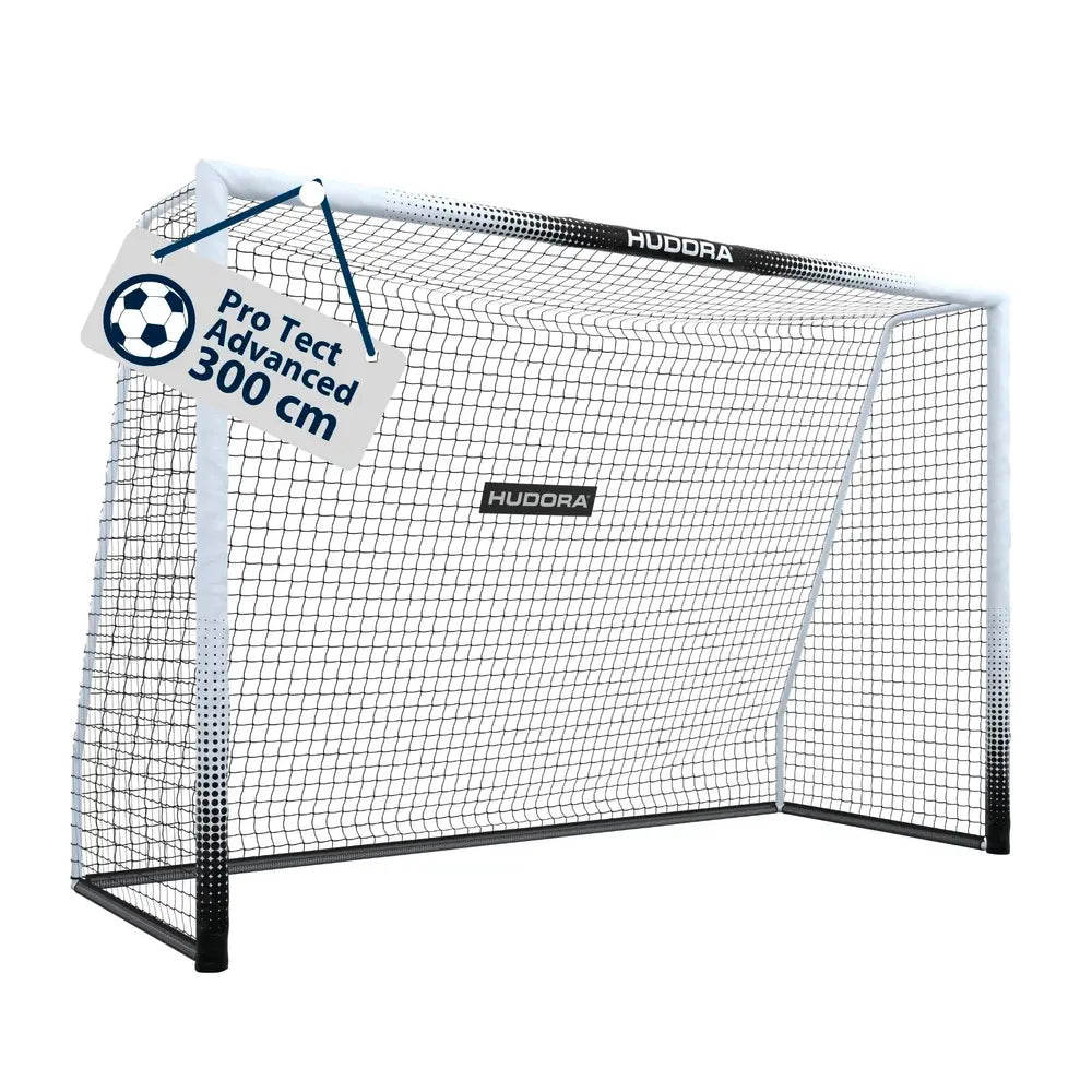 B-Ware Hudora Fußballtor Torrahmen Fußballnetz Advanced 300 White Schnelle Netzmontage - 4005998770450