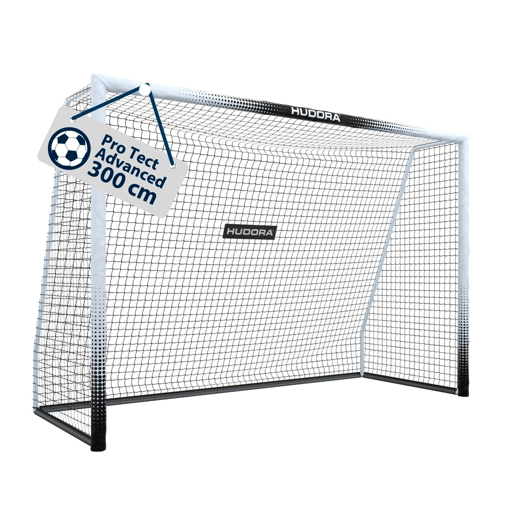 HUDORA Fußballtor Torrahmen Fußballnetz Advanced 300 White schnelle Netzmontage - 4005998770450