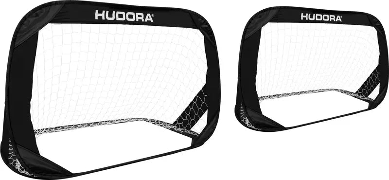 B-Ware Hudora Fußballtor Tor Pop Up Fußballtor Set Schwarz 2er Set 0.8m 1.3kg