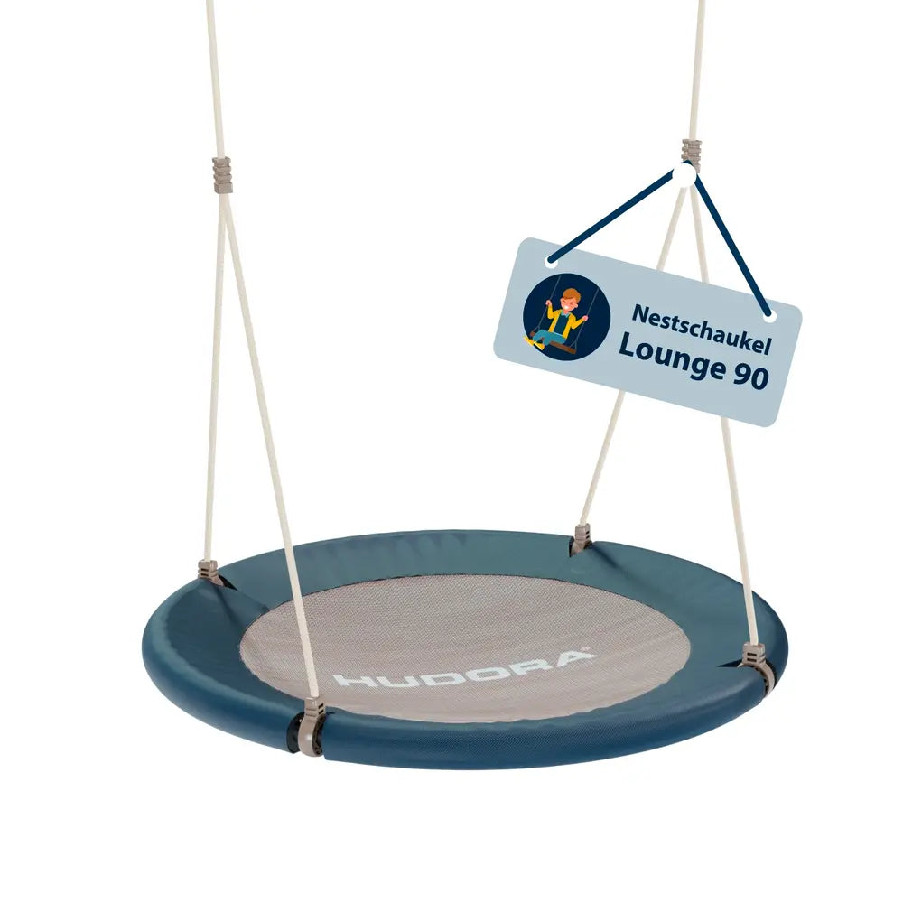 B-Ware Hudora Nestschaukel Schaukel Lounge Blau 90cm Kinder Tellerschaukel Outdoor - 4005998722015
