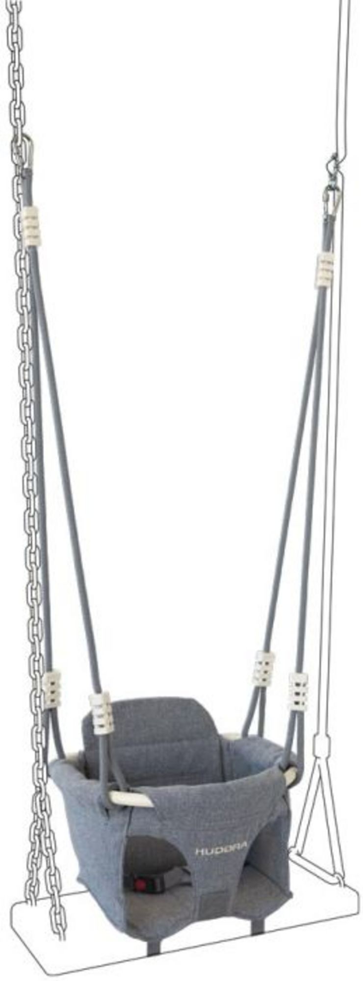 HUDORA Schaukelaufsatz Babyschaukel Toddler grau Kleinkindersitz Outdoor - 4005998721032