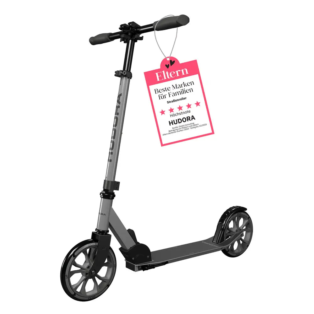 B-Ware Hudora Scooter Roller Tretroller Up 200 Iron Schwarz Höhenverstellbar Aluminium - 4005998145203