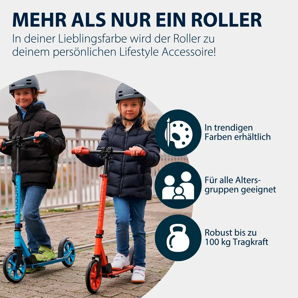 B-Ware Hudora Scooter Roller Tretroller Up 200 Iron Schwarz Höhenverstellbar Aluminium - 4005998145203