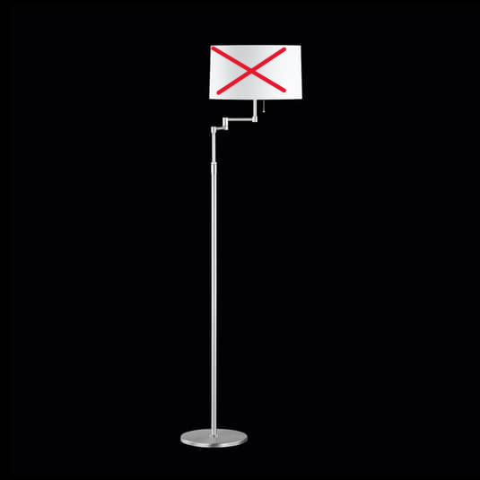 Hufnagel Loop Stehleuchte Stehlampe Lampe Leuchte Siehe Text Ohne Lampenschirm B-Ware - 4011868908274