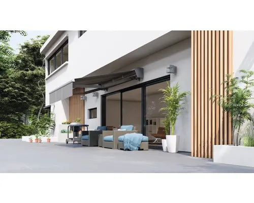 B-Ware Markise Molveno Markise Motorbetrieben Semikassette Grau Mit Fernbedienung 5x3 M - 4306517445874