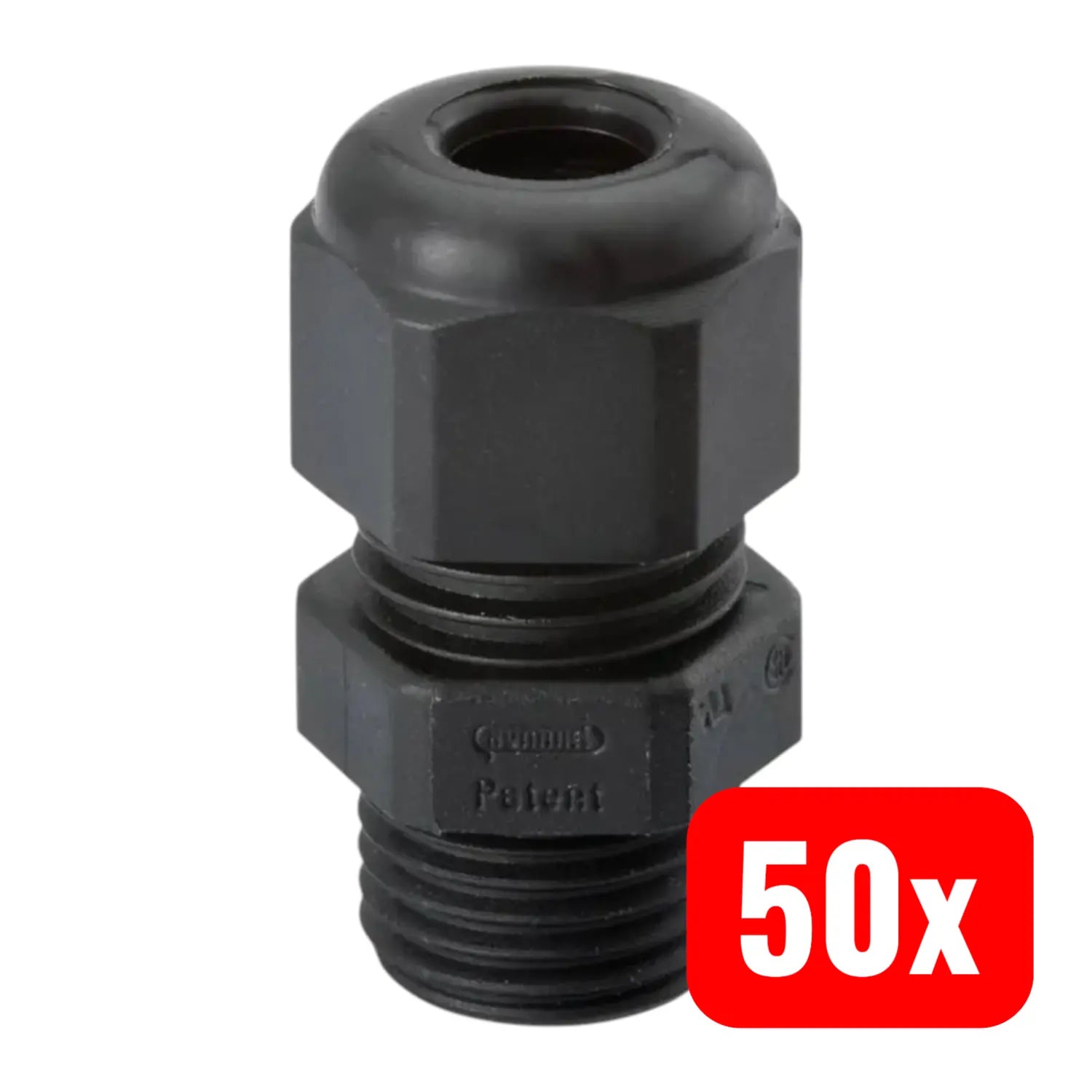 B-Ware Hummel Kabelverschraubung Dichtung Polyamid M20 X 1.5 Ral9005 Schwarz 50 Stück - 2050011514797
