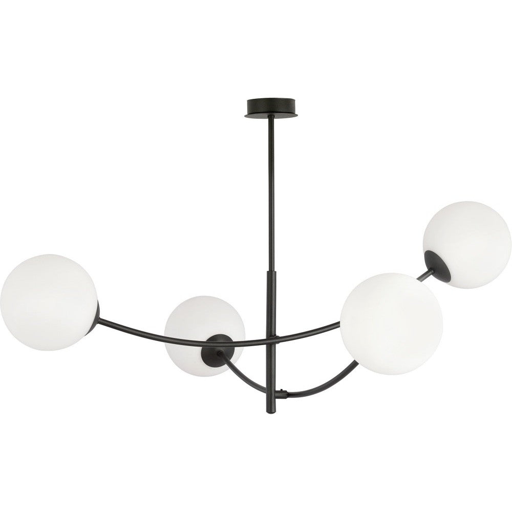 Emibig Deckenleuchte Lampe Glaskugeln Hunter IV schwarz opal 4-flammig - 5901738921207