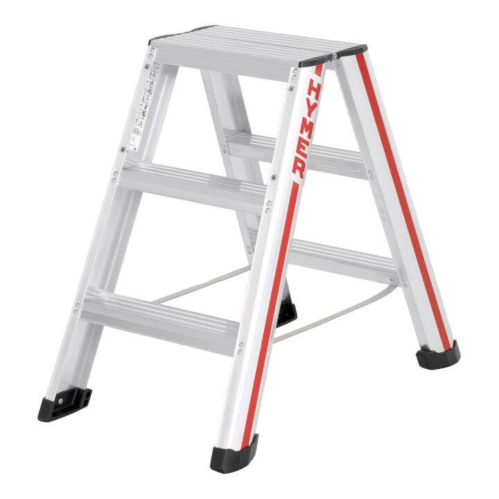 B-Ware Hymer Stufenstehleiter Klappleiter Leiter Beidseitig Begehbar 2x3 Stufen - 4019502339637