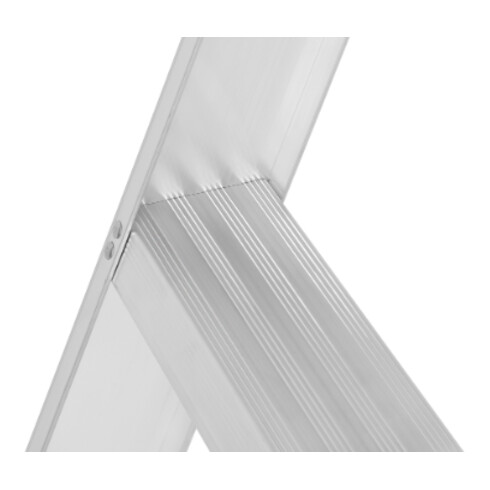 B-Ware Hymer Stufenstehleiter Trittleiter Beidseitig Begehbar 2x5 Stufen Aluminium - 4019502339651