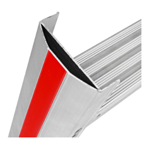 B-Ware Hymer Stufenstehleiter Trittleiter Beidseitig Begehbar 2x5 Stufen Aluminium - 4019502339651