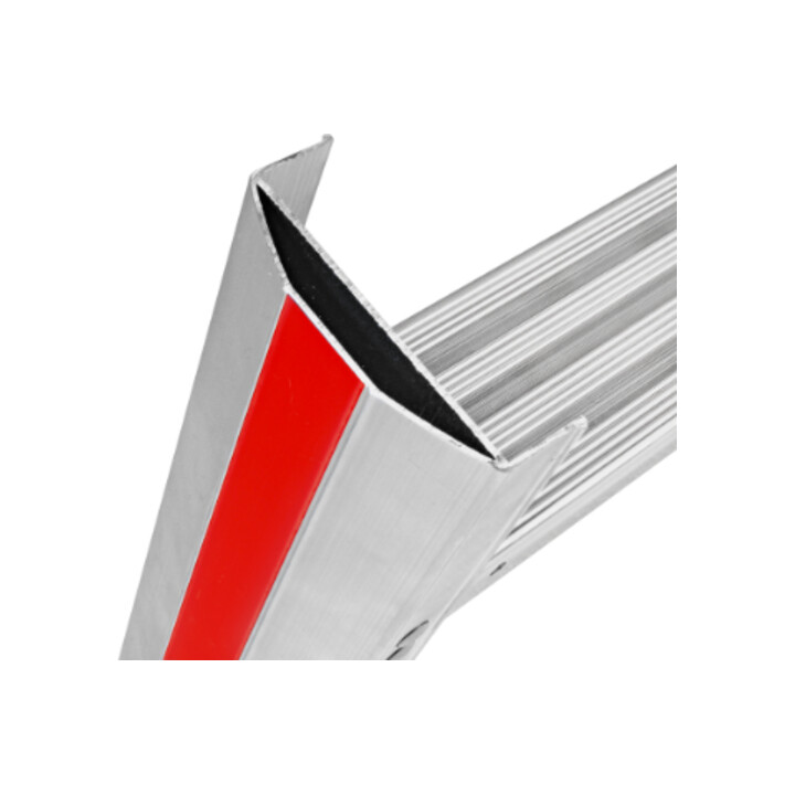 B-Ware Hymer Stufenstehleiter Trittleiter Leiter Beidseitig Begehbar 2x8 Stufen Silber - 4019502339682