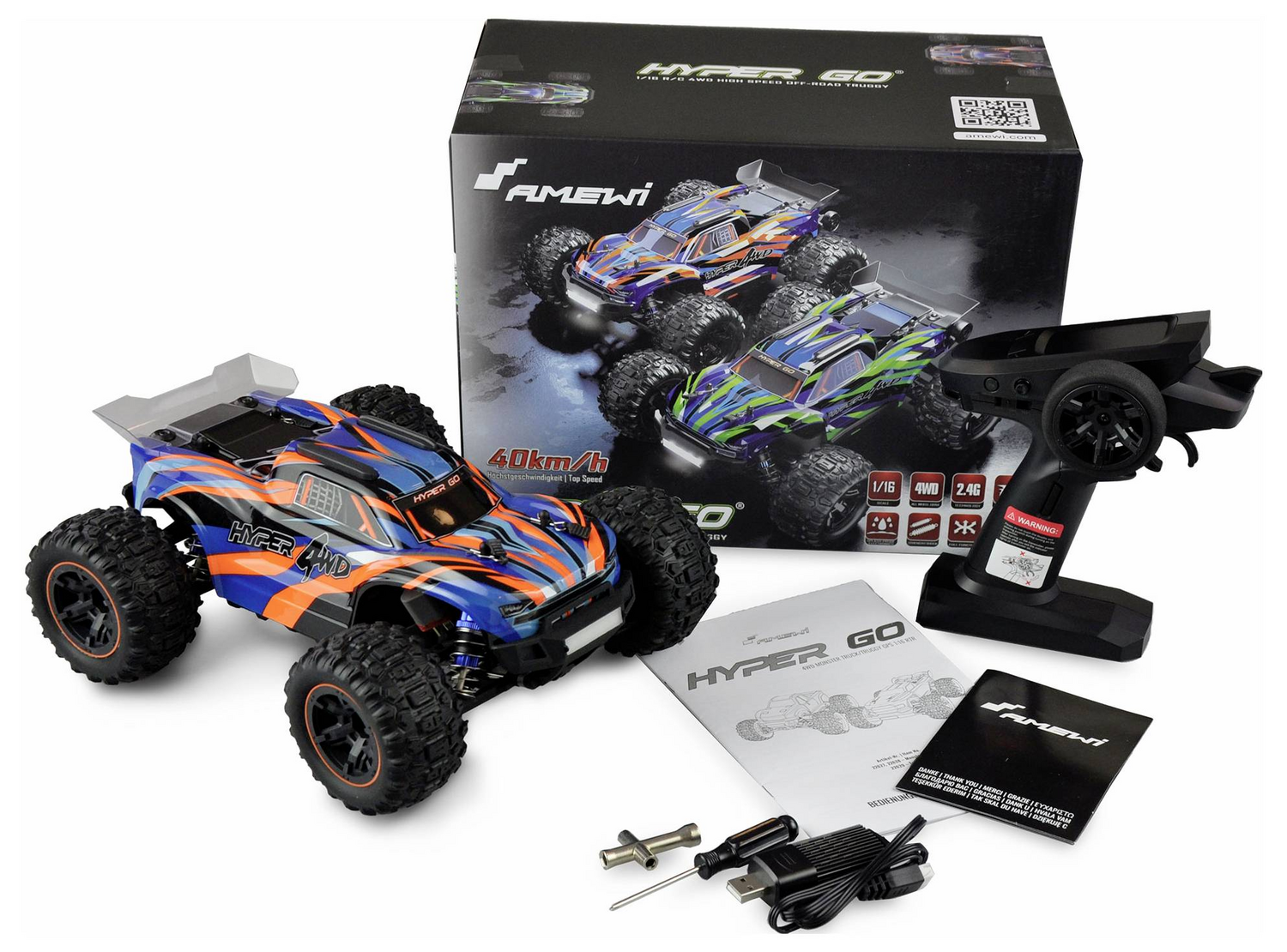 Amewi Hyper Go Basic Brushed 1:16 Rc Elektro Truggy Siehe Text/Foto C-Ware - 4260768517233