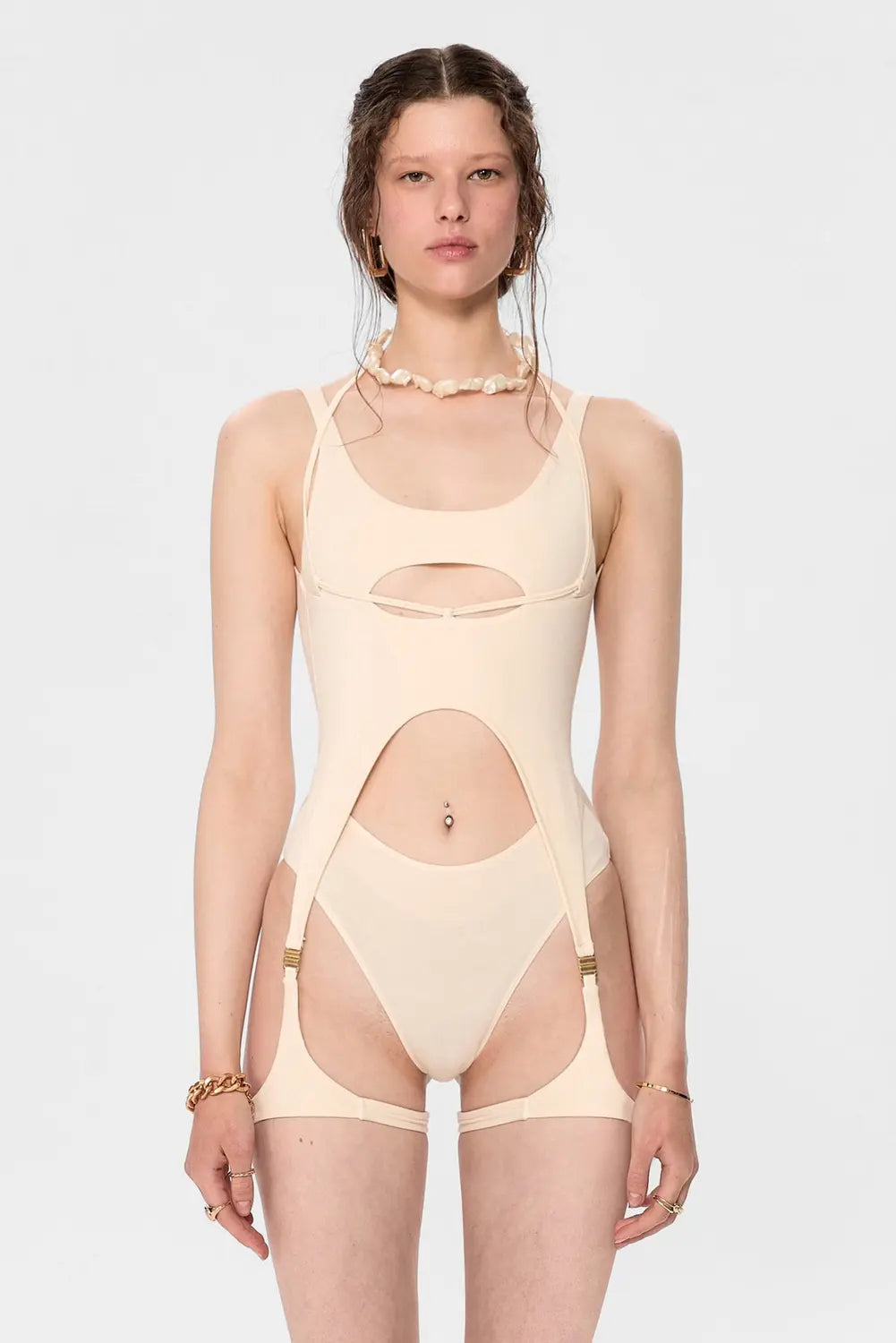 B-Ware Iamnotbasic Bodysuit Suit Frauen Einteiler Noir Ivory Elfenbein Damen Größe Xs - 8682521047928