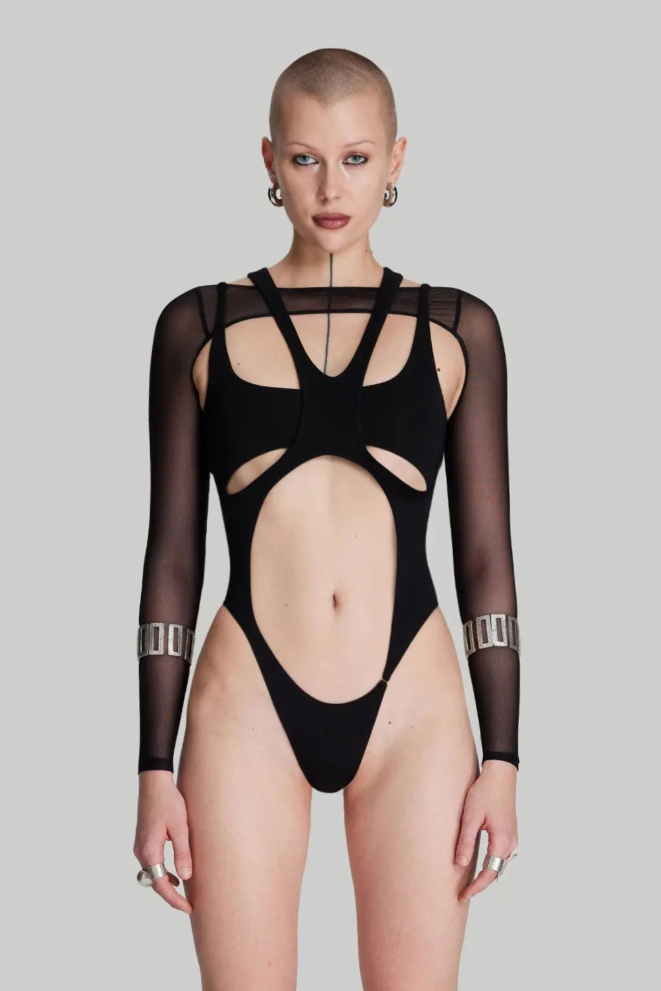 B-Ware Iamnotbasic Bodysuit Einteiler Rosa Bodysuit Schwarz Größe S Body Damen Frauen - 8682521049526