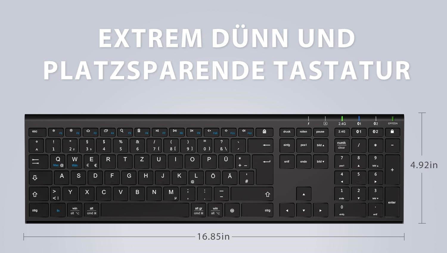B-Ware I Clever Bluetooth Tastatur Mit Maus Keyboard Set Wireless Siehe Text/Foto - 6972312838920