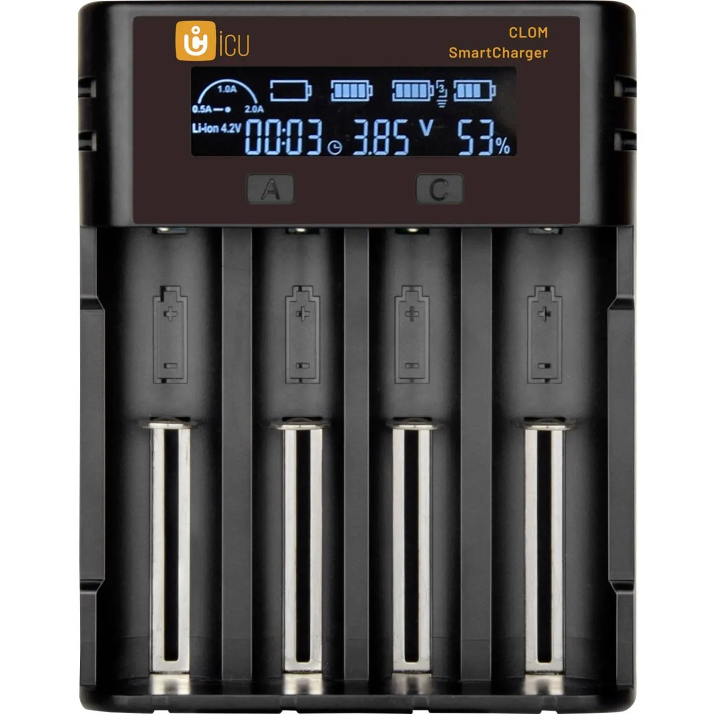 B-Ware Icu Ladegerät Smart Charger Clom Li Ion Ni Mh Ni Cd Ladegerät Akku Ladegerät Lcd - 9120076881141