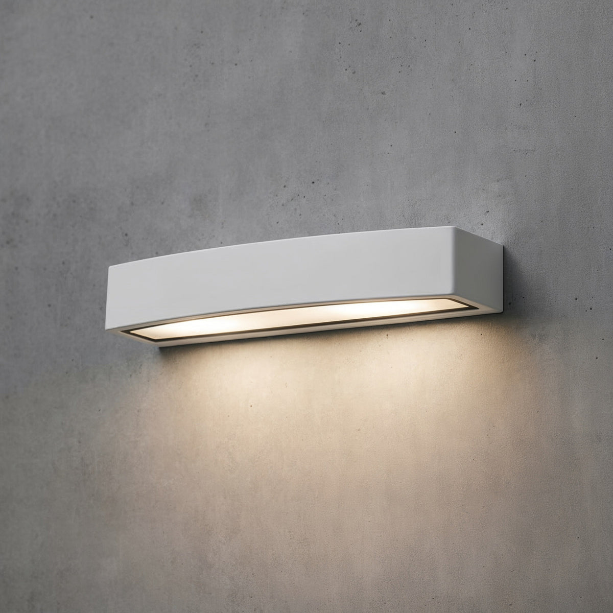 Außenleuchte Wandlampe Außenlampe ideallux Andromeda weiß Aluminium Metall 45 cm - 8021696100364
