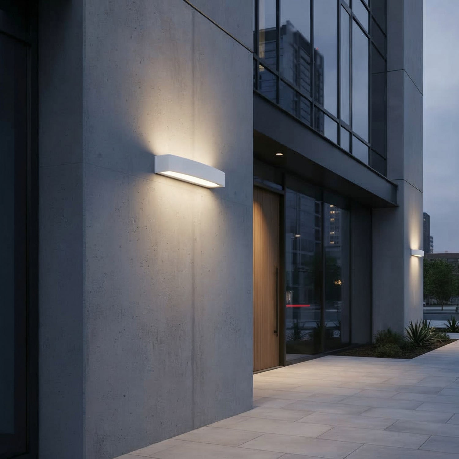 B-Ware Außenleuchte Wandlampe Außenlampe Ideallux Andromeda Weiß Aluminium Metall 45 Cm - 8021696100364