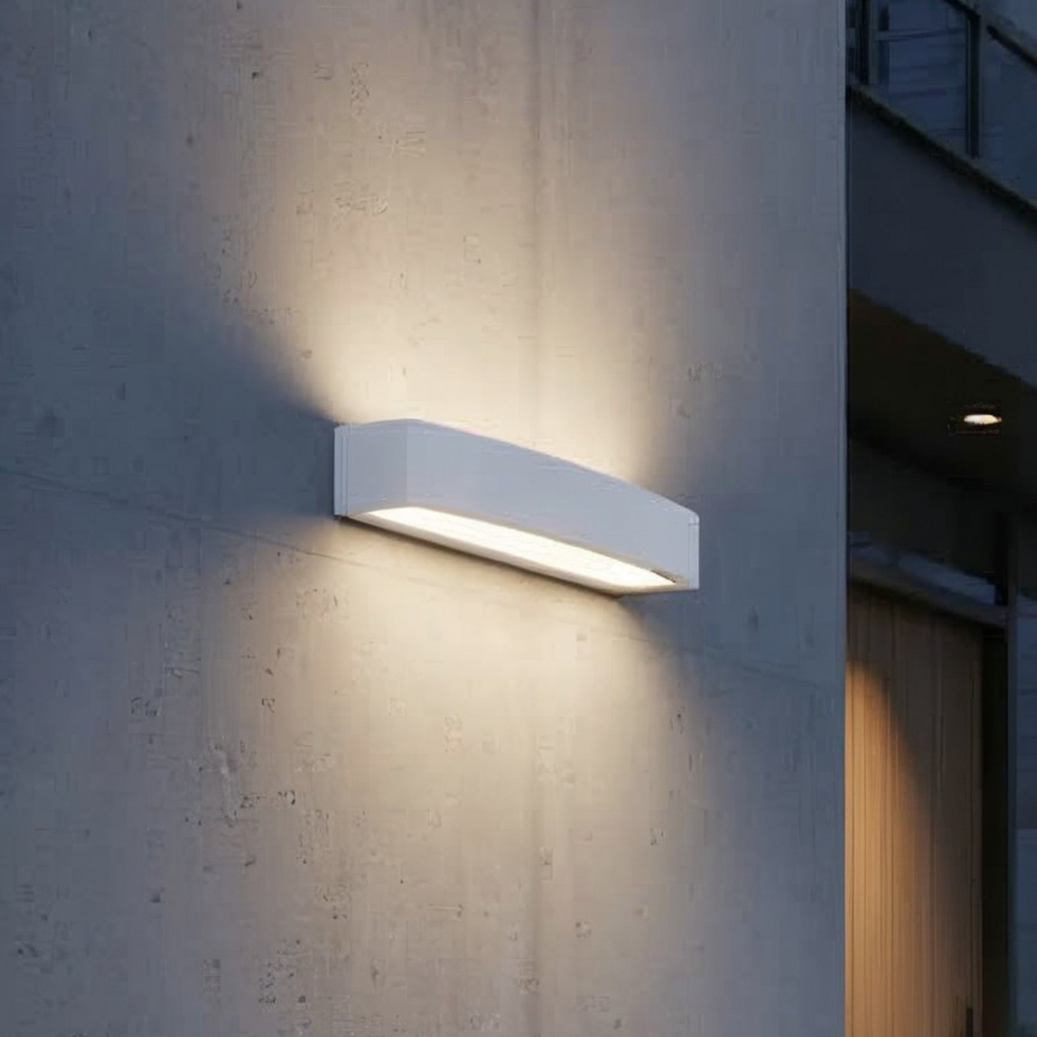 B-Ware Außenleuchte Wandlampe Außenlampe Ideallux Andromeda Weiß Aluminium Metall 45 Cm - 8021696100364