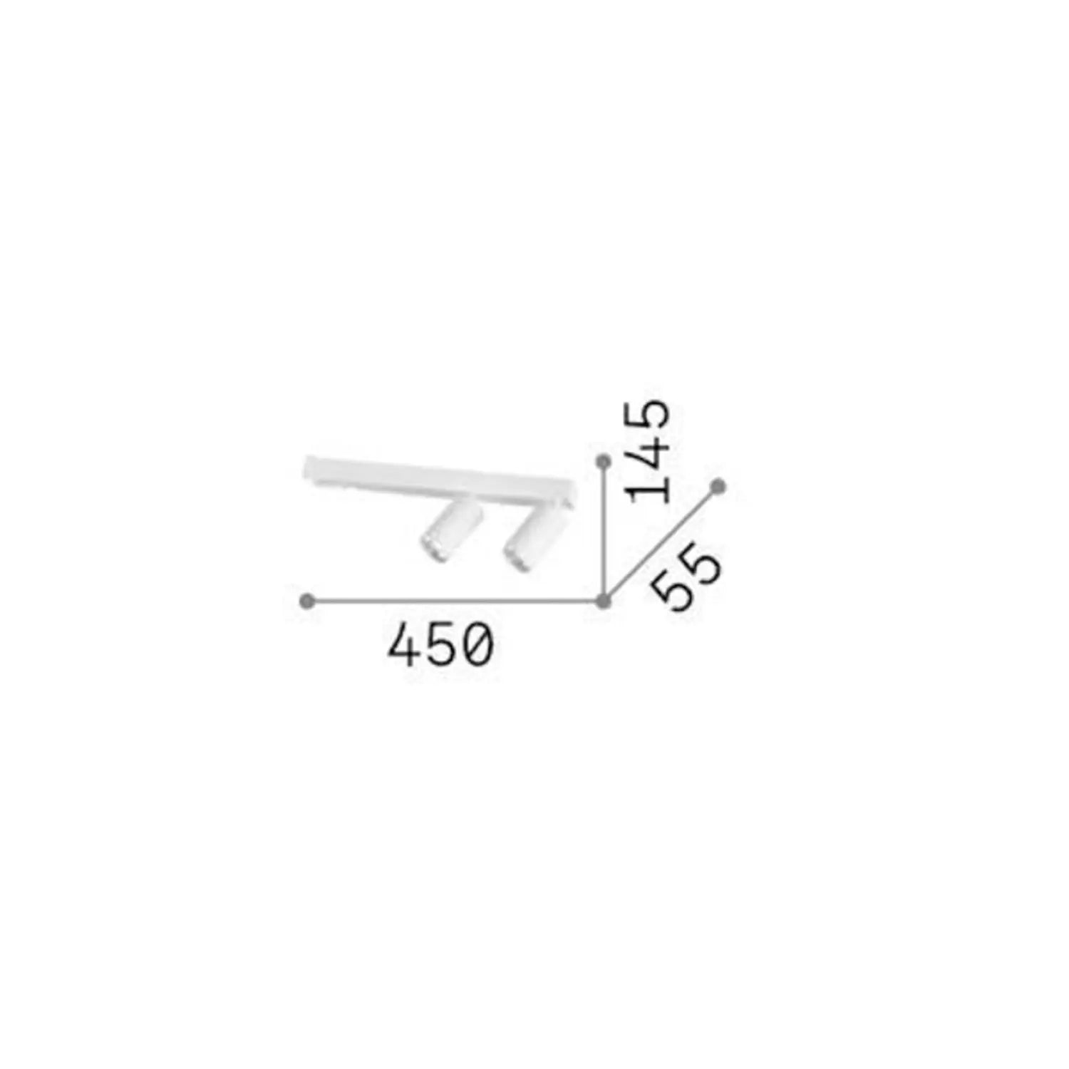 B-Ware Ideallux Deckenspot Strahler Profilo Schwarz Metall Beleuchtung Lampenspot Led - 8021696314723