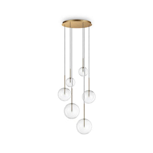 B-Ware Ideal Lux Hängelampe Pendelleuchte Lampe Messing Glas Metall Equinoxe