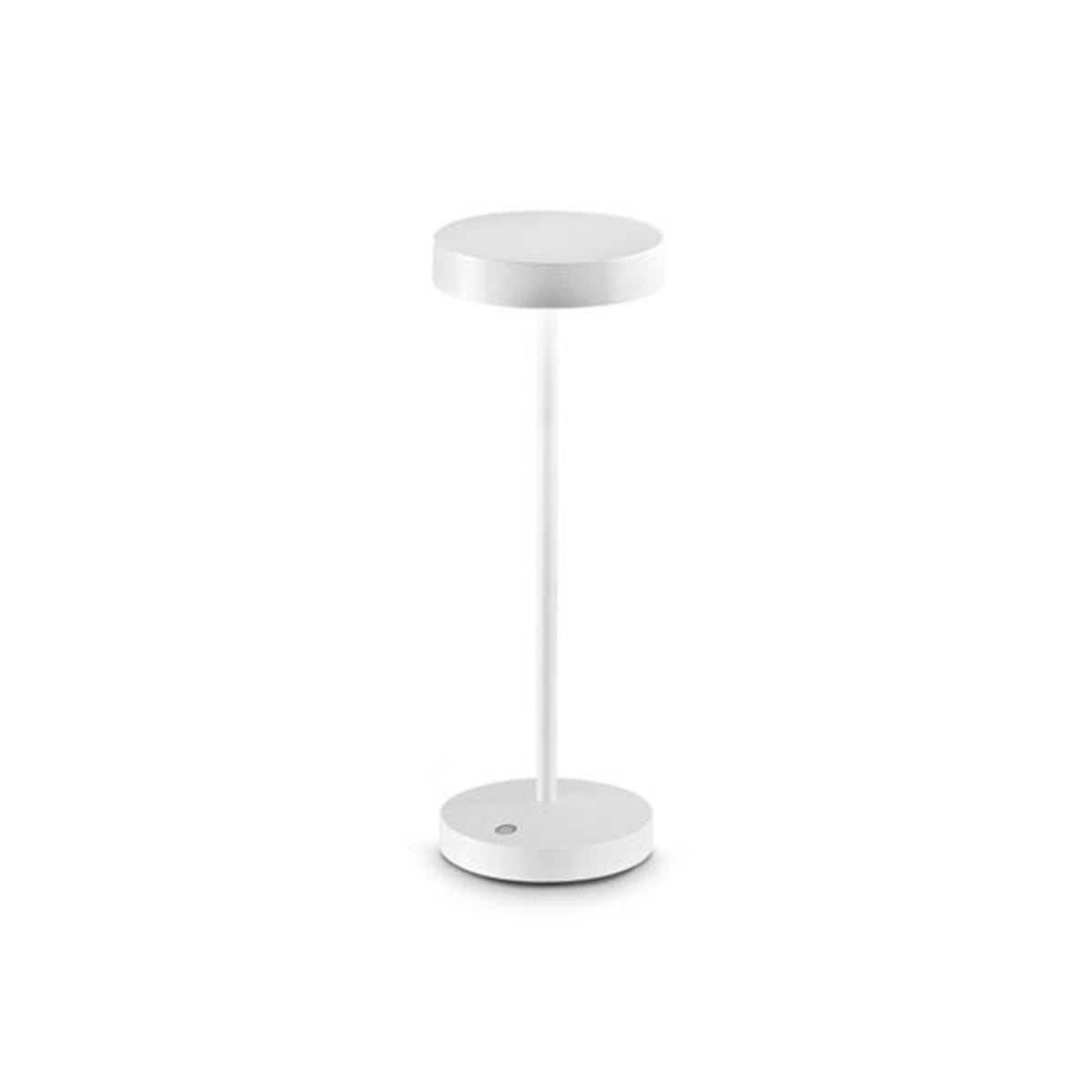 Ideal Lux Tischleuchte Tischlampe LED Akku Toffee weiß Metall mobil außen innen - 8021696311715