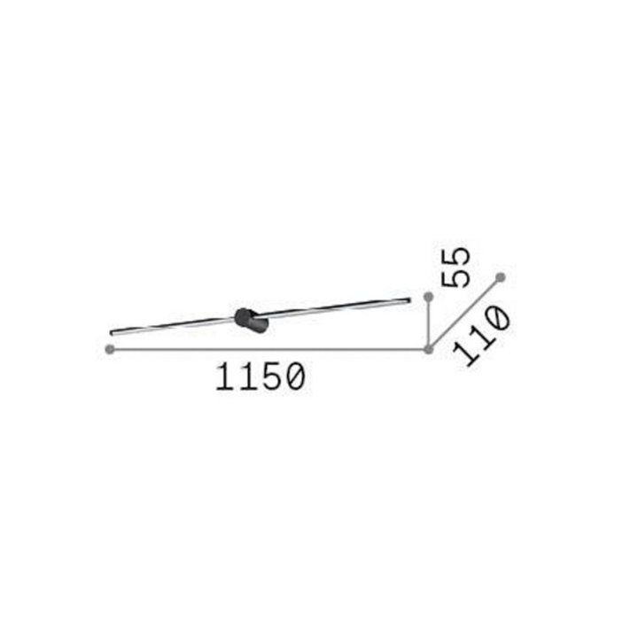 Ideal Lux Led Badleuchte Wandlampe Filo Badezimmer Weiß Metall 115 Cm Lampe Spot B-Ware - 8021696327778