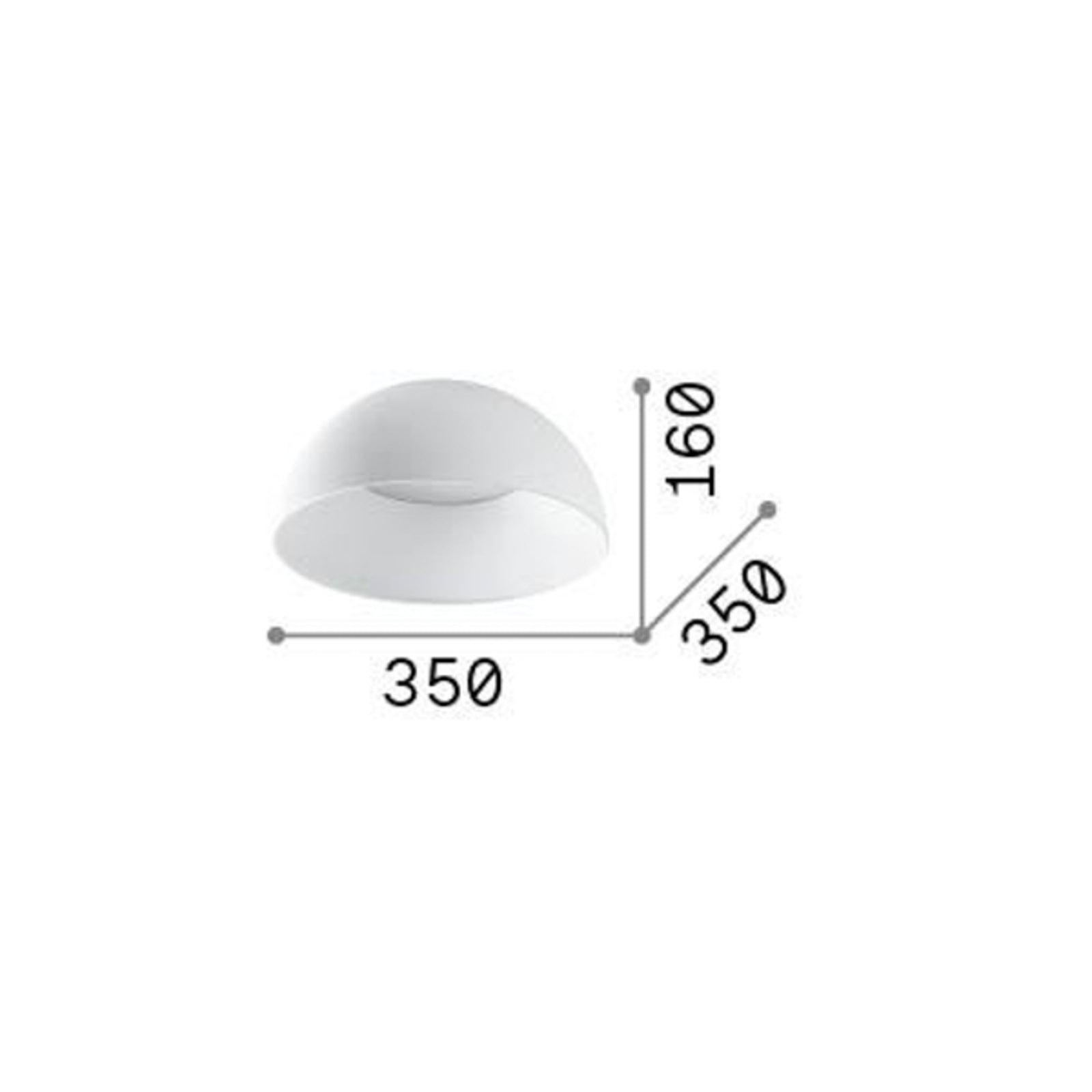 Ideal Lux LED Deckenleuchte Lampe Corolla-1 weiß Metall Leuchte Wohnzimmer 35cm - 8021696297149