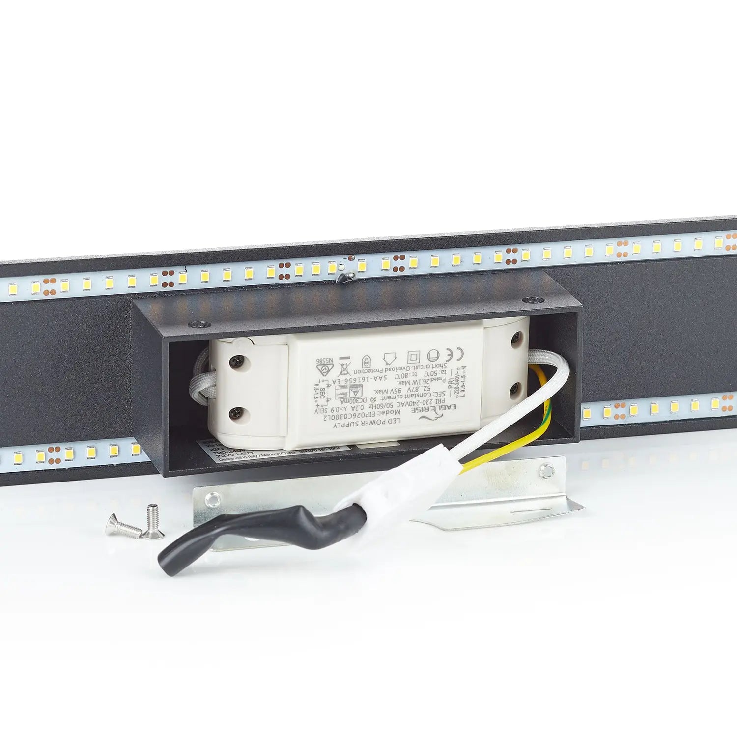 B-Ware Ideallux Wandleuchte Wandlampe Led Zig Zag Schwarz Aluminium 53 Cm - 8021696179322