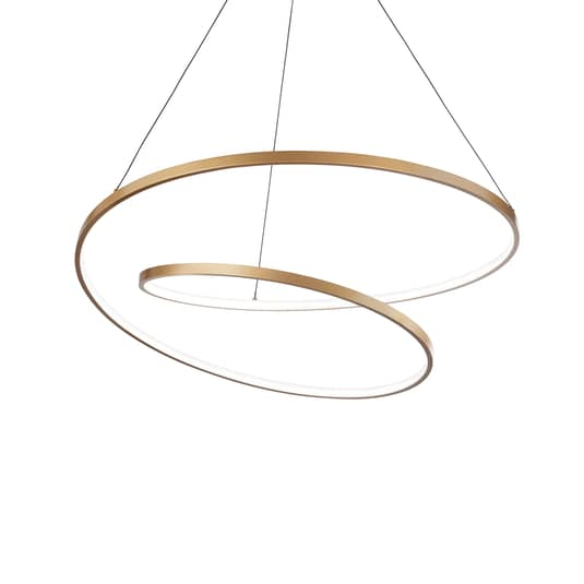 Ideallux Oz Led Hängeleuchte Deckenlampe Lampe Leuchte 59 W ø 80 Cm Messing  B-Ware - 8021696269467