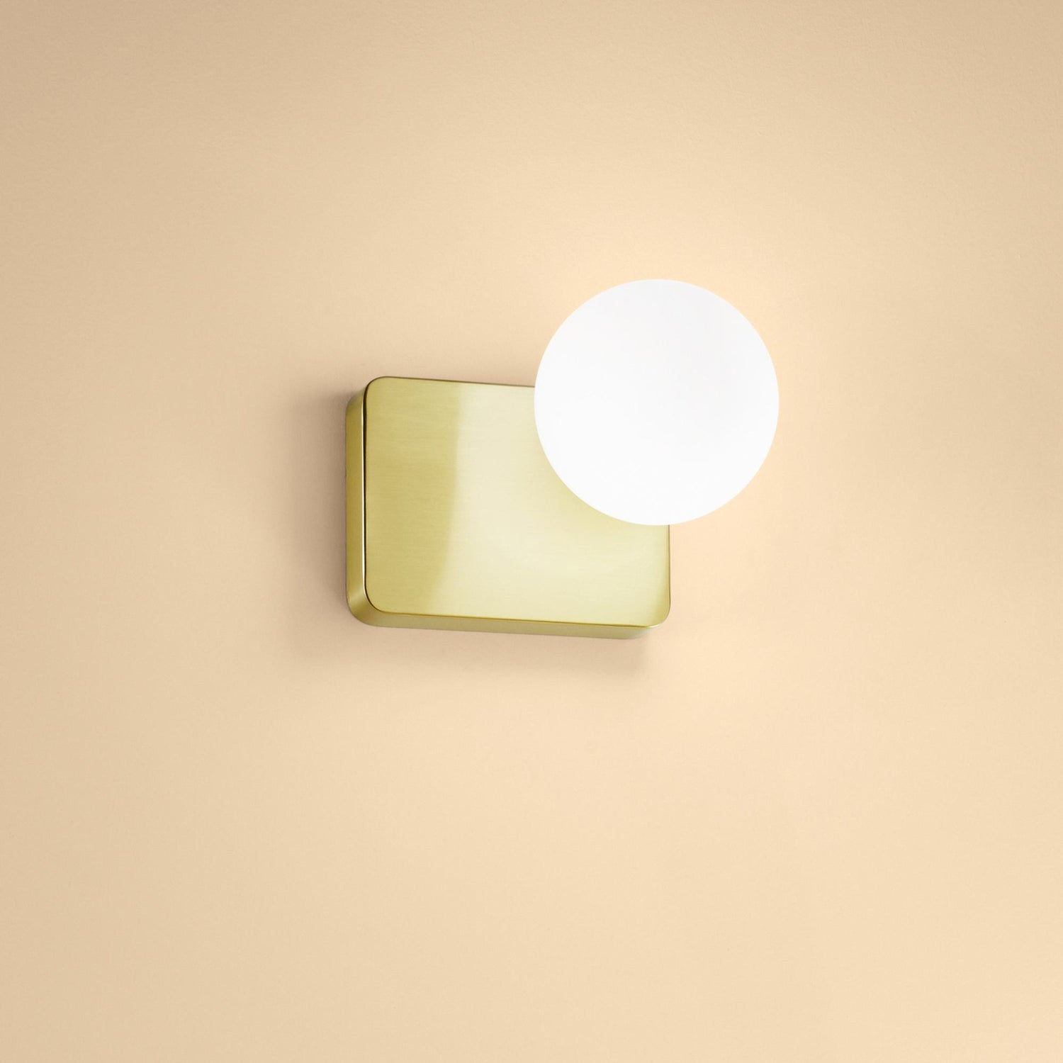 B-Ware Ideal Lux Wandleuchte Wandlampe Penta Goldfarben Opalglas Aluminium - 8021696314334