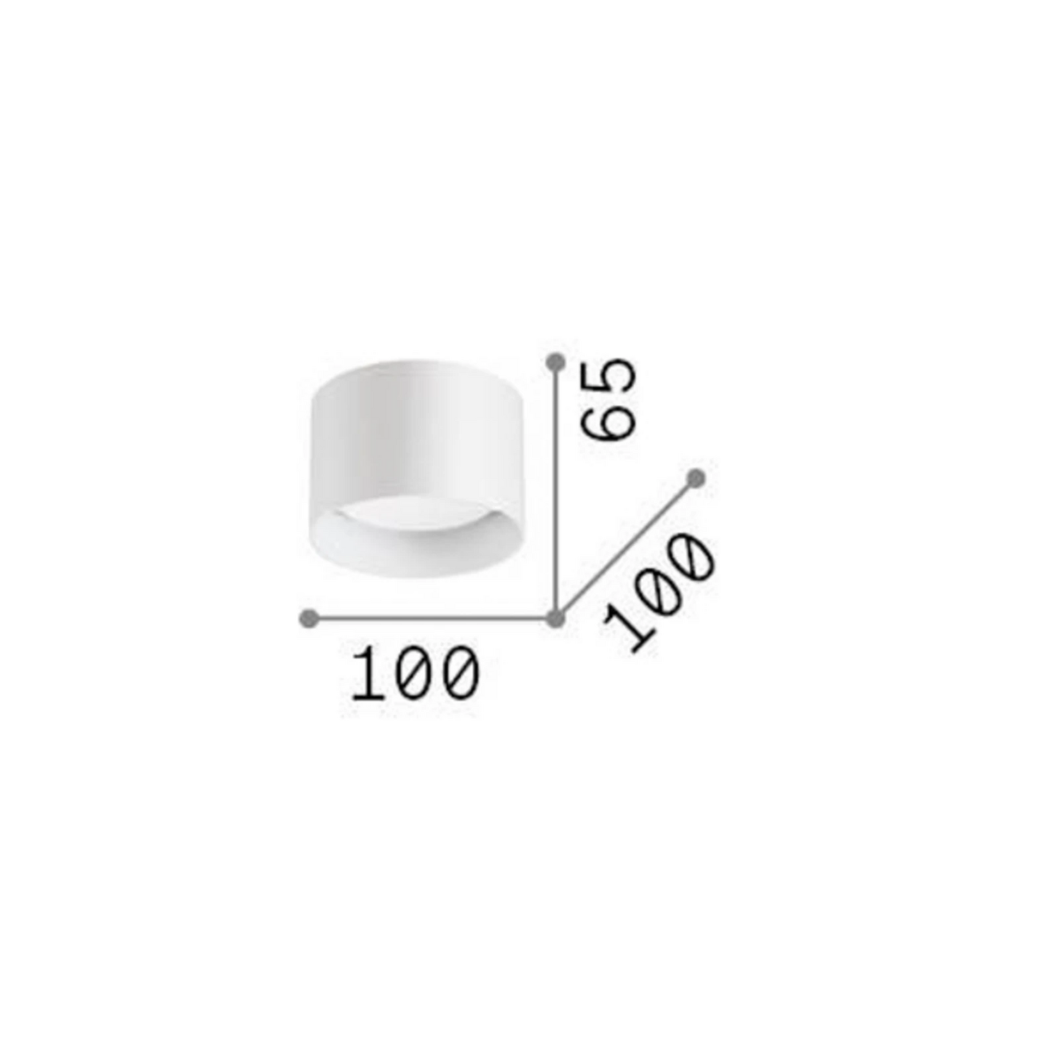 B-Ware Ideallux Downlight Spike Round Chromfarben Alu ø 10 Cm Deckenlampe Leuchte Spot