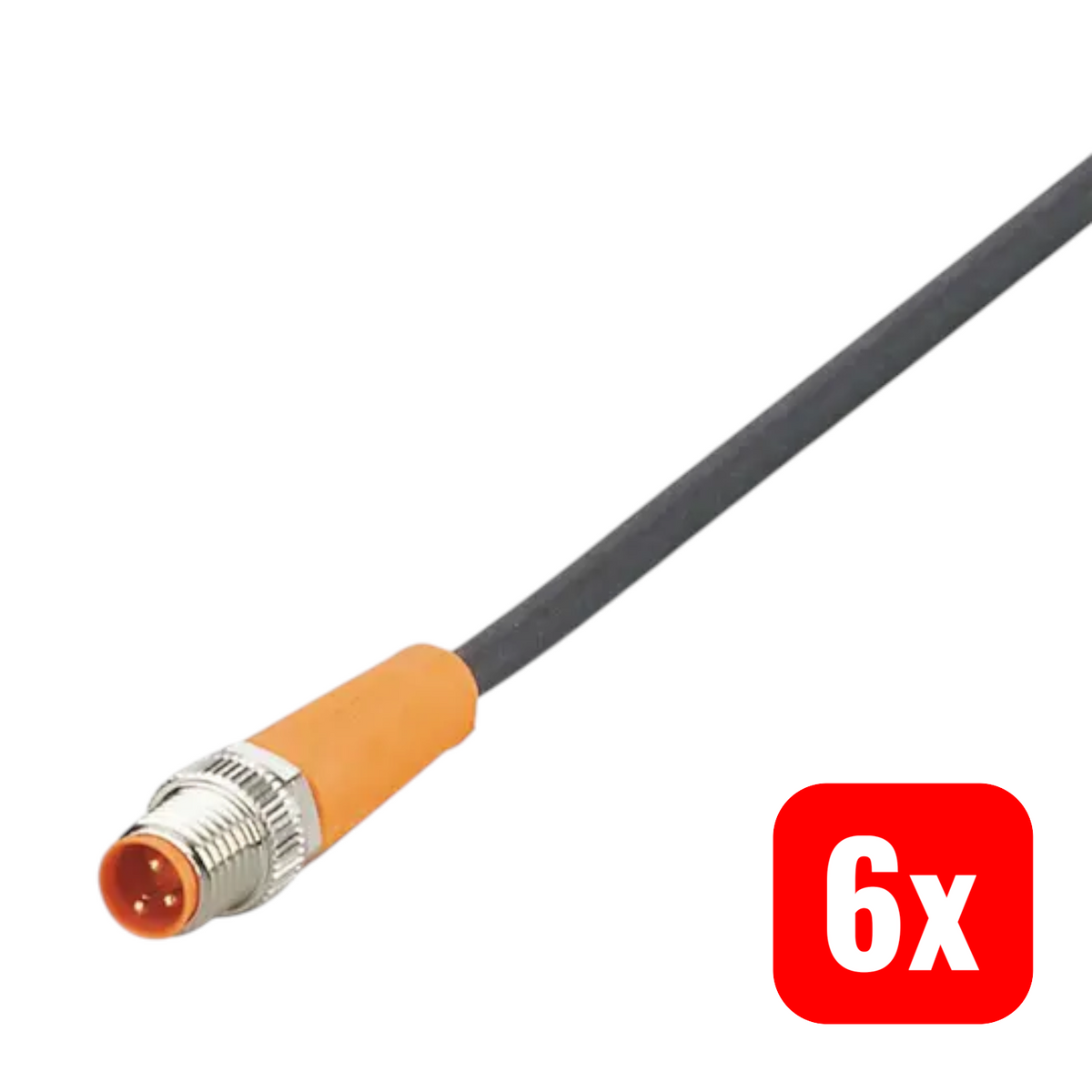 ifm Verbindungsleitung Anschlusskabel Stecker offen EVC344 PUR gerade 2m 6 STÜCK - 4021179250931