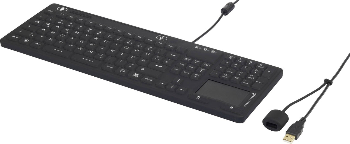 Renkforce Tastatur Spritzwassergeschützt Staubgeschützt Touch-Oberfläche 3 STÜCK - 4016139053905