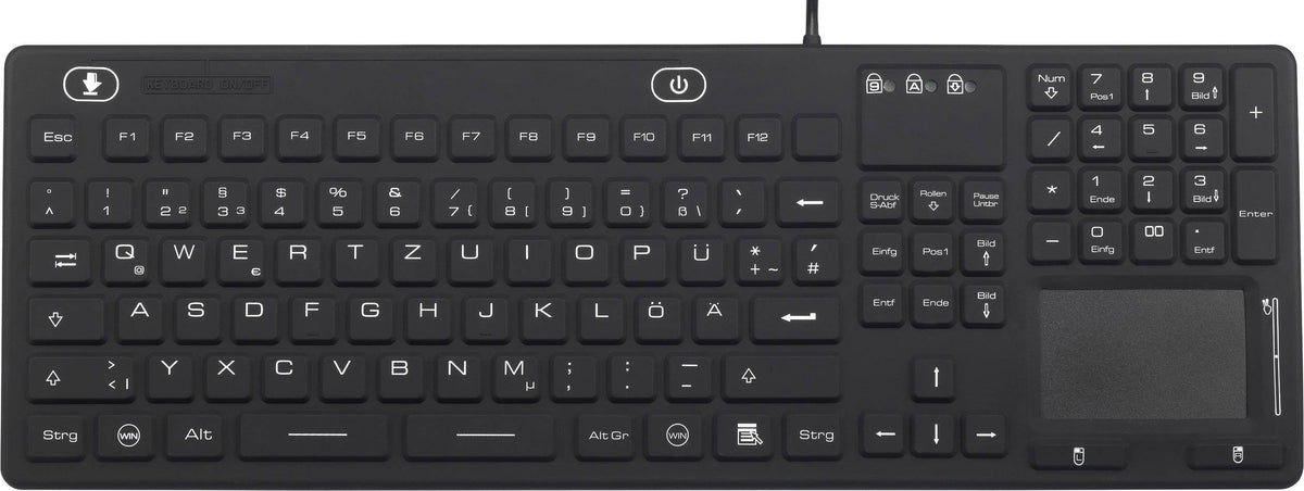 Renkforce Tastatur Spritzwassergeschützt Staubgeschützt Touch-Oberfläche 3 STÜCK - 4016139053905