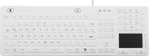 Clavier Renkforce IM IKB110 WH (reconditionné), résistant aux éclaboussures, QWERTZ, allemand, tactile, blanc