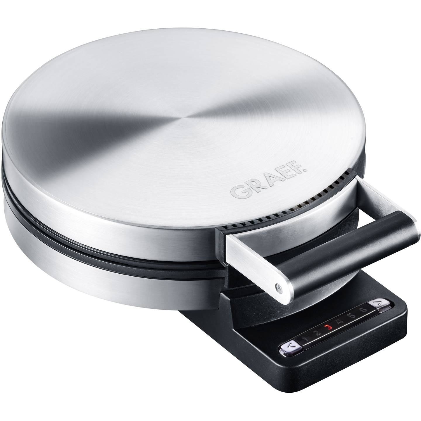 Graef Waffeleisen klappbar Edelstahl HE80 mit Antihaftbeschichtung 850W 2600g - 4001627001094